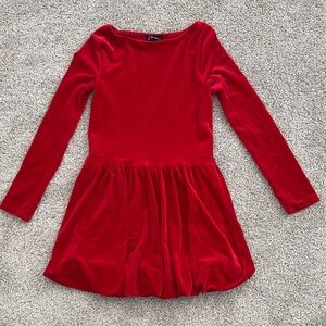 Art Class Red Velvet Kids Dress